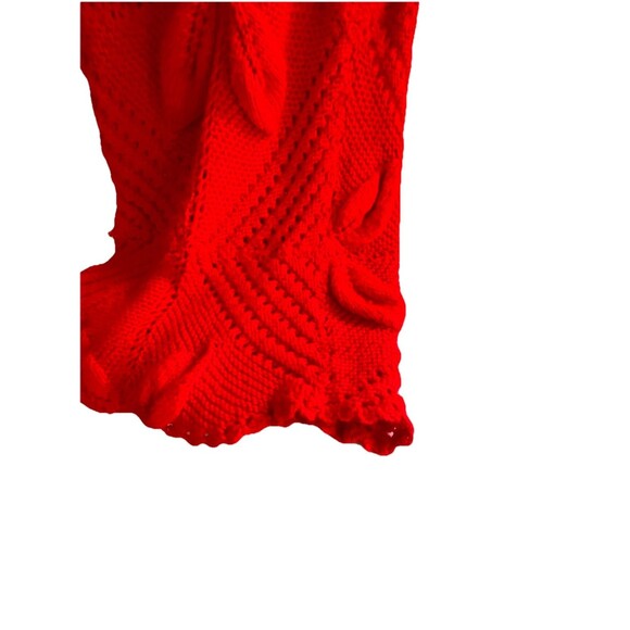 Handcrafted Vintage Red Crochet Maxi Dress by Henrietta Tanuska Beverly Hills CA - Picture 4 of 15